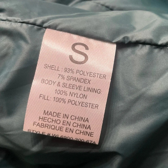 Jason Wu Quilted Puffer Jacket Emerald Green Velvet Soft Women's Small - Picture 10 of 11